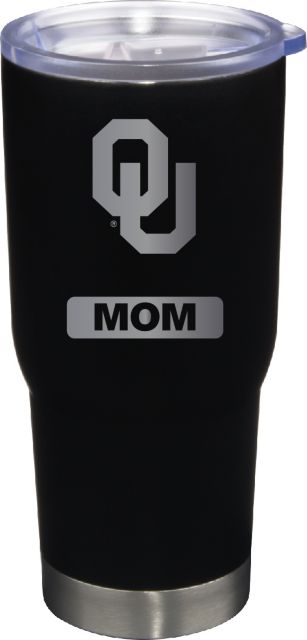 22 oz Matte Black Stainless Steel Tumbler Mom