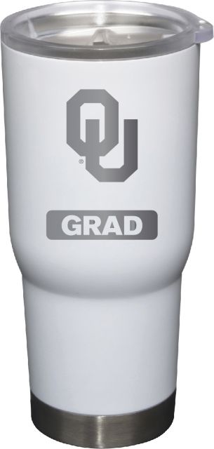 22 oz White Stainless Steel Tumbler Grad