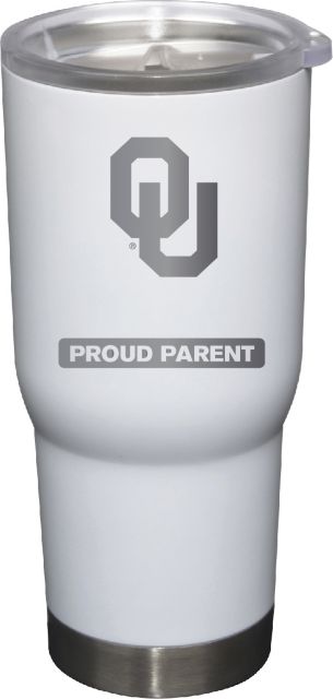 22 oz White Stainless Steel Tumbler Proud Parent
