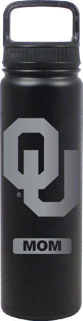 24 oz Matte Black Stainless Steel Water Bottle Mom