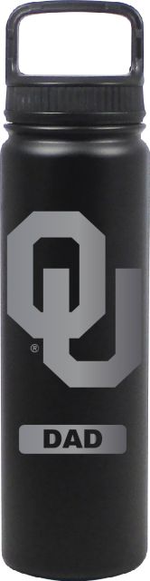 24 oz Matte Black Stainless Steel Water Bottle Dad