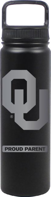 24 oz Matte Black Stainless Steel Water Bottle Proud Parent