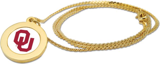 CSI Gold Pendant Necklace With Colored Medallian - ONLINE ONLY