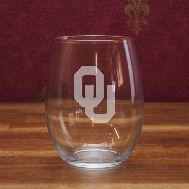 University of Oklahoma 21 Oz. Stemless Wine Glass