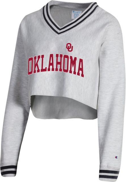 University of Oklahoma Women's Cropped V-Neck Crewneck