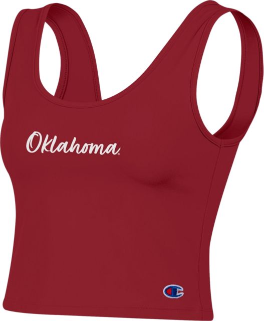 University of Oklahoma Women's Scoop Neck Crop Tank Top