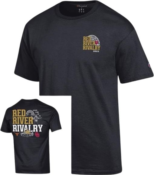Oklahoma University Football 2025 Red River Rivalry Short Sleeve T-Shirt