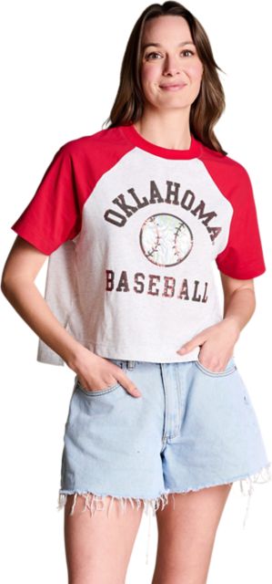 University of Oklahoma Women's Baseball Sequin Short Sleeve T-Shirt