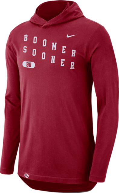 University of Oklahoma Sooners Nike Dri-FIT College Hooded Long-Sleeve T-Shirt