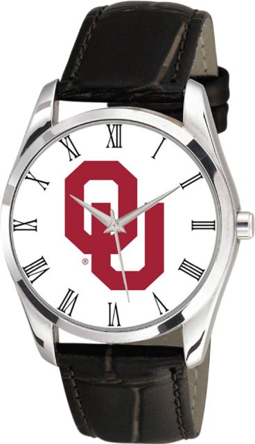 University of Oklahoma 36mm Men's Leather Watch
