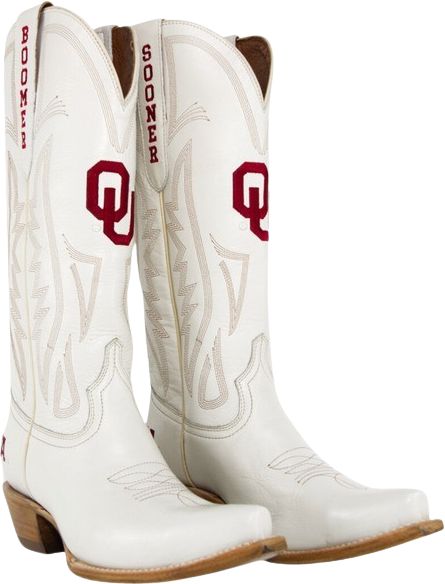 University of Oklahoma Ivory Women's Western Boot