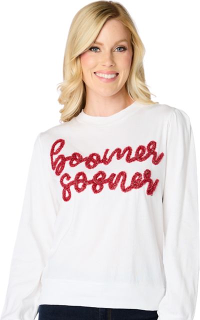 University of Oklahoma Women's Glitter Long Sleeve T-Shirt