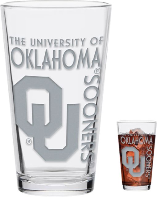 University of Oklahoma Sooners Engraved Glass