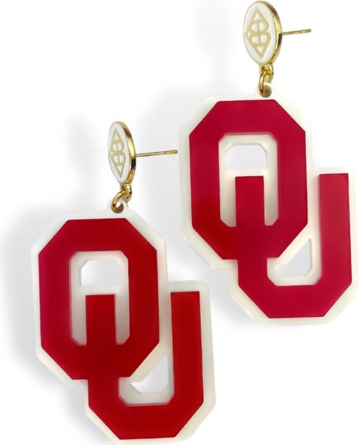 University of Oklahoma Large Earrings