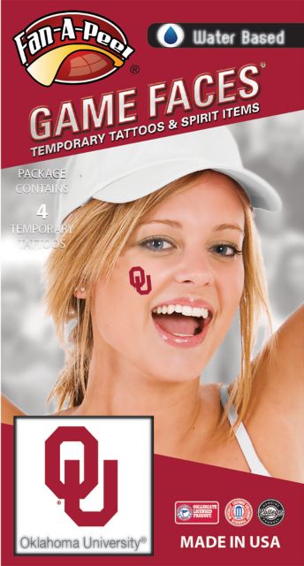 University of Oklahoma Tattoo 4-Pack
