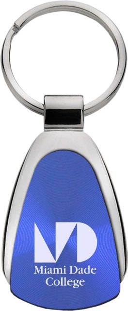 Miami Dade College Teardrop Keychain