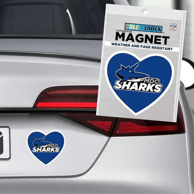 Miami Dade College Sharks Love 4" x 4" Magnet