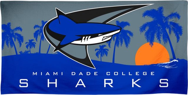 Miami Dade College 30x60 Sharks Beach Towel