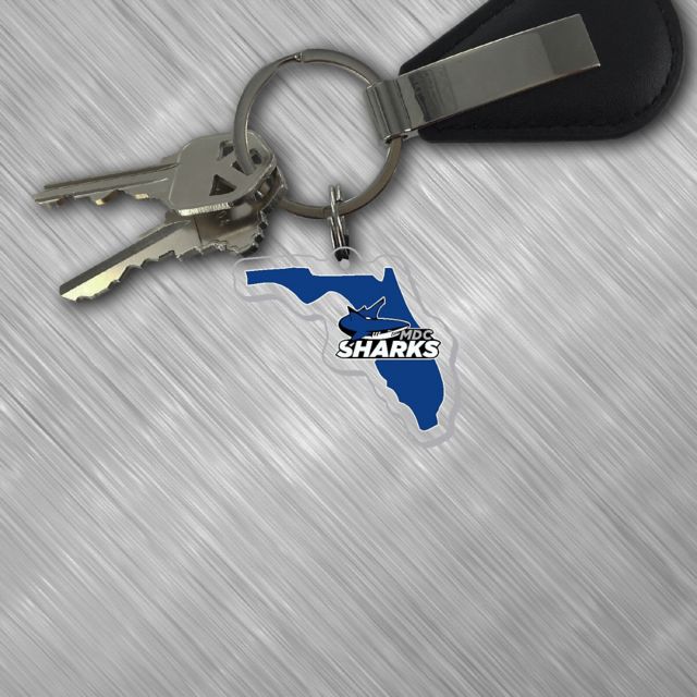 Miami Dade College Sharks Laser Cut Keytag