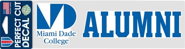 Miami Dade College Alumni 3'' x 10'' Perfect Cut Decal