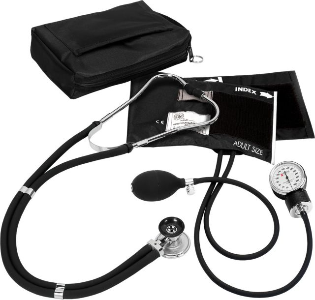 ANEROID SPHYGMOMANOMETER/SPRAGUE-RAPPAPORT COMBINATION KIT-BLACK