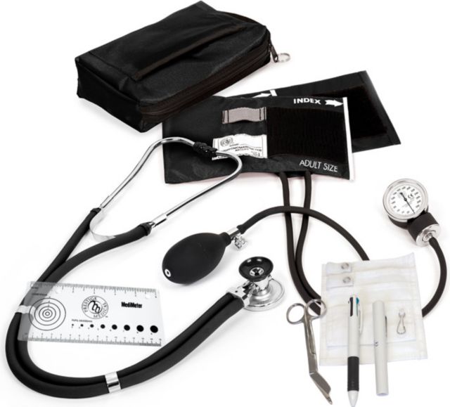 ANEROID SPHYGMOMANOMETER/SPRAGUE-RAPPAPORT NURSE KIT-BLACK