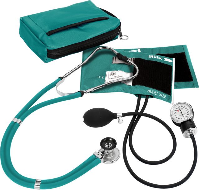 ANEROID SPHYGMOMANOMETER/SPRAGUE-RAPPAPORT COMBINATION KIT-TEAL