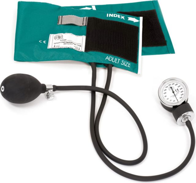 PREMIUM ADULT ANEROID SPHYGMOMANOMTER IN CLAMSHELL-TEAL