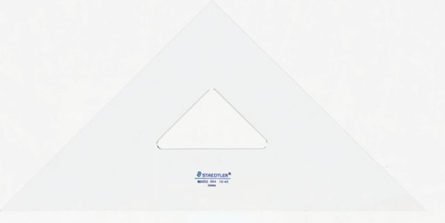 TRIANGLE 10" 45/90DEGR CLEAR