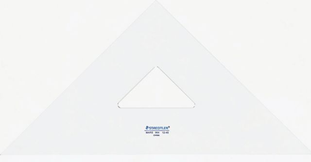 TRAINGLE 12" 45/90DEGR CLEAR