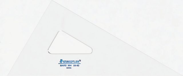 TRIANGLE 10" 30/60DEGR CLEAR