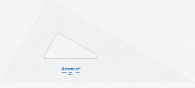 TRIANGLE 12" 30/60DEGR CLEAR