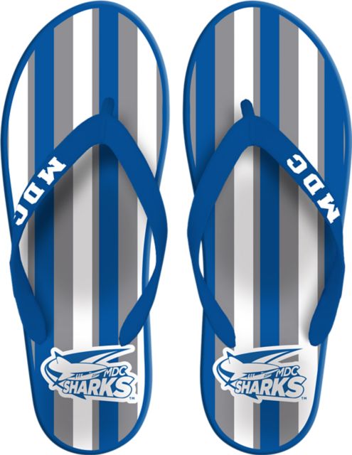 Miami Dade College Sharks Flip Flops