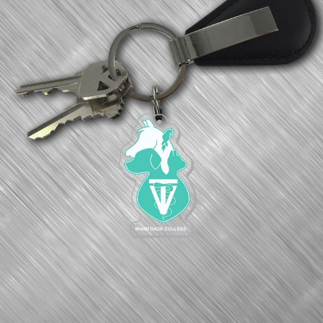 Miami Dade College Sharks Keychain