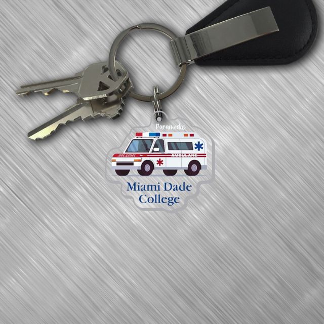 Miami Dade College Sharks Keychain