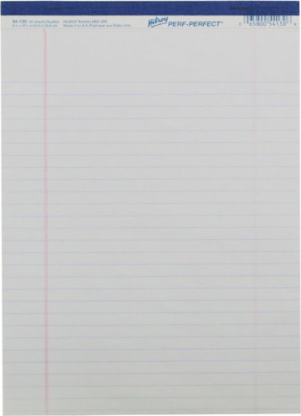 BLOC DE 50&nbsp;FEUILLES PERFORÉES FORMAT LETTRE