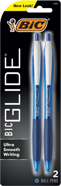 BIC Glide Pens 2 Pack Blue Retractable