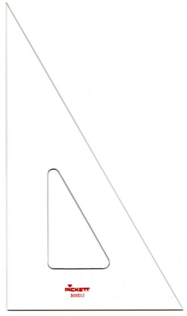 TRIANGLE 12 INCH CLEAR 30/60/90