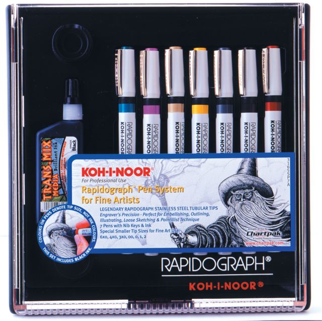 RAPIDOGRAPH ARTIST 7 PEN SET