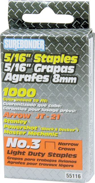 STAPLES LIGHT DUTY 5/16 INCH BOX/1000