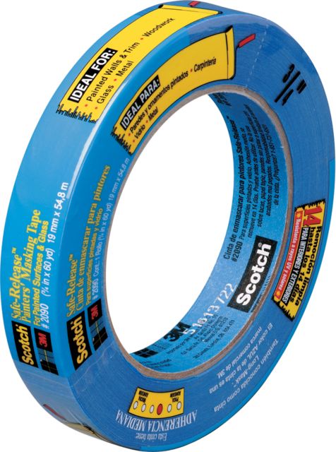 3M 2090 Painters Masking Tape,Blue,1/8In x 60 yd