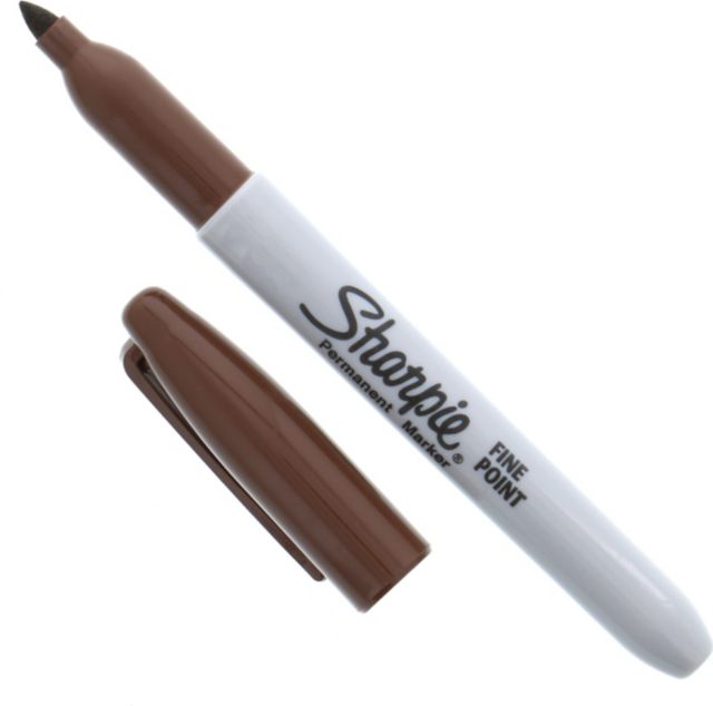 Lot of 9x Sharpie Brown Permanent Marker - Fine Point
