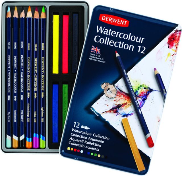 Derwent Watercolor Pencil Collection 12 Tin