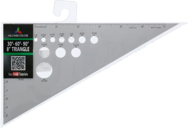 ALUMINUM TRIANGLE 30/60 8 INCH