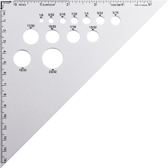 ALUMINUM TRIANGLE 45/90 6IN