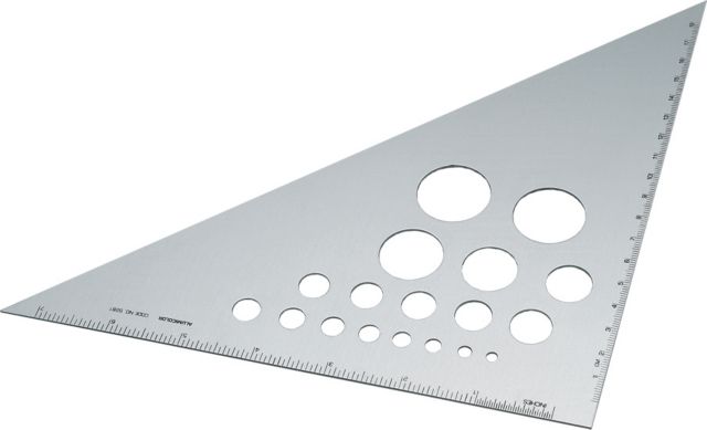 ALUMINUM TRIANGLE 45/90-DEGREE 8-INCH