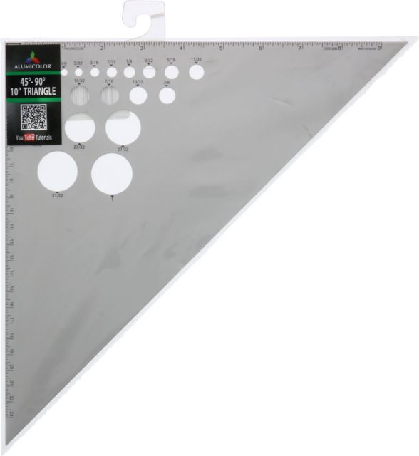 ALUMINUM TRIANGLE 45/90 10IN