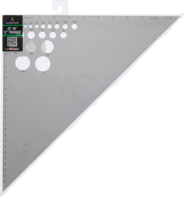 ALUMINUM TRIANGLE 45/90 12IN