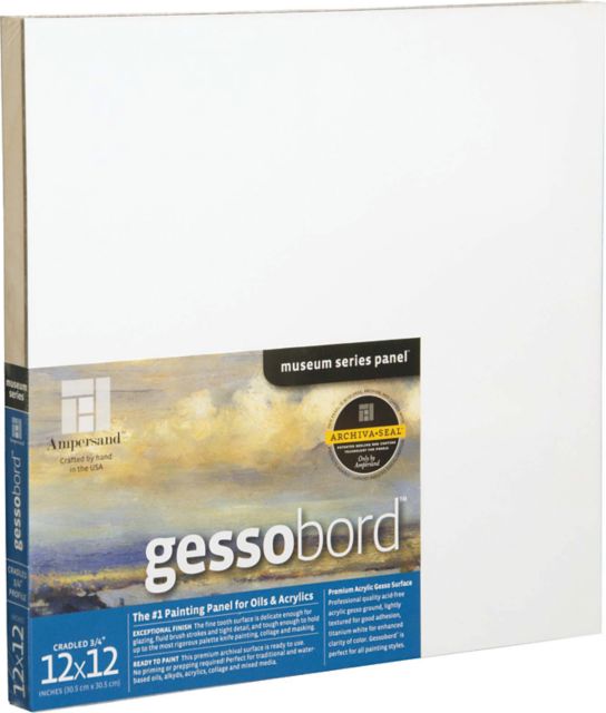 GESSOBORD 3/4 INCH CRADLED 12X12