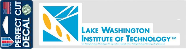 Lake Washington Institute of Technology 3'' x 10'' Perfect Cut Decal